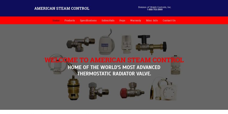 American Steam Control website designed by Innovating Trends