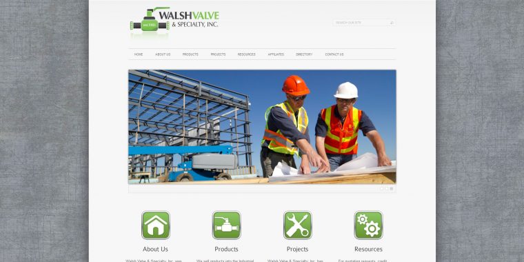 Walsh Valve website designed by Innovating Trends